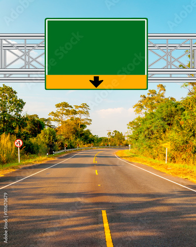 Road Sign concept Country Road and landscape