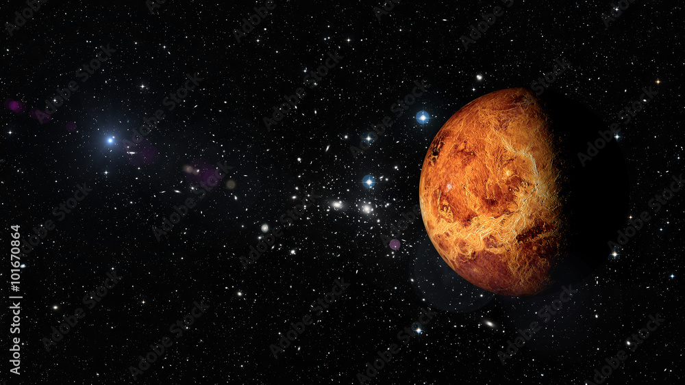 Naklejka premium Planet Venus in outer space. Elements of this image furnished by NASA
