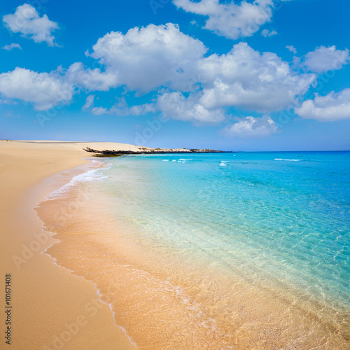 Fototapeta Naklejka Na Ścianę i Meble -  Corralejo Beach Fuerteventura at Canary Islands