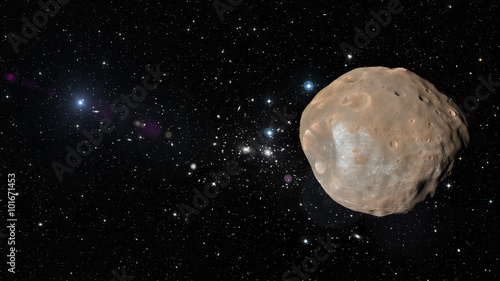 Planet Phobos in outer space. Elements of this image furnished by NASA