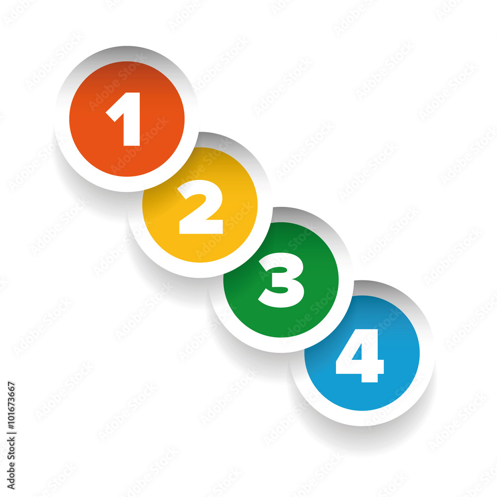 One two three four progress bar stickers One two three four progress bar stickers