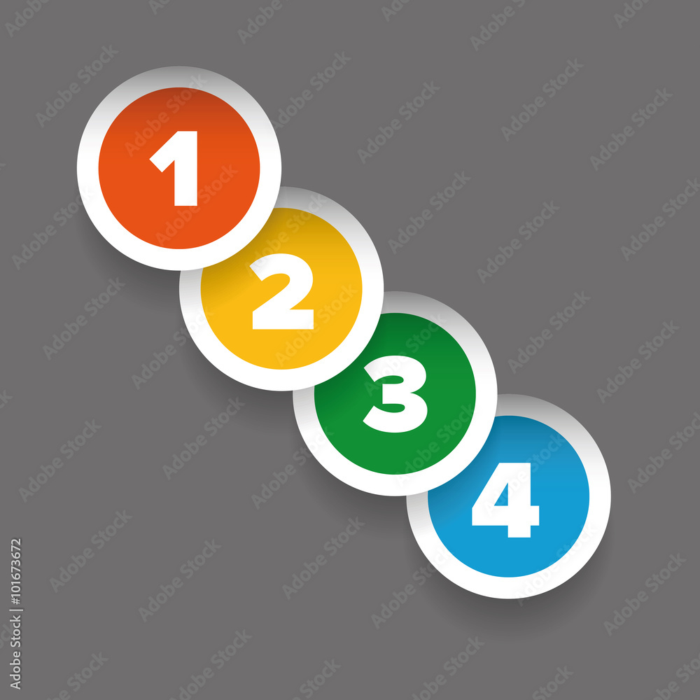 One two three four progress bar stickers One two three four progress bar stickers