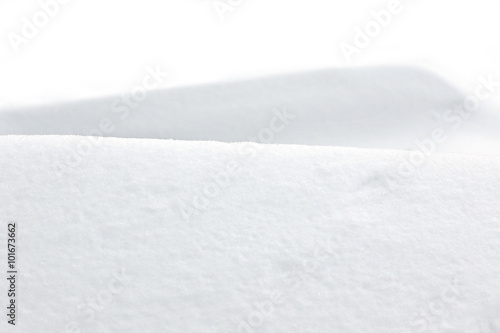 Beautiful natural snowdrift with white background