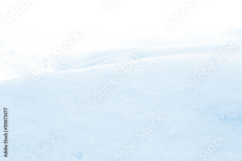 Beautiful natural snowdrift with white background