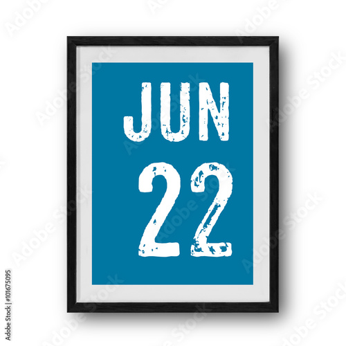 june calendar on the photo frame