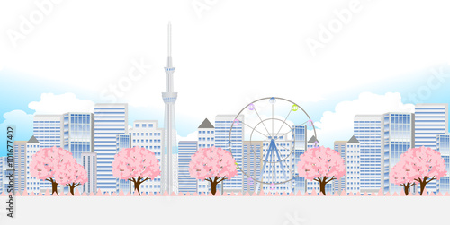 桜　東京　春　背景
