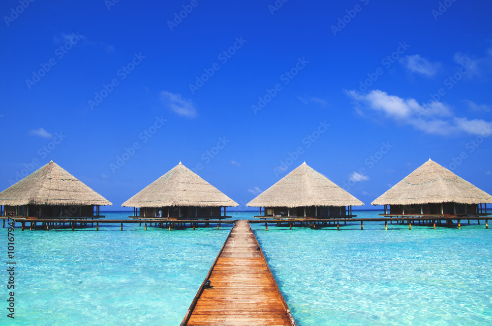 Maldives Dock Clear Water Refreshing Concept