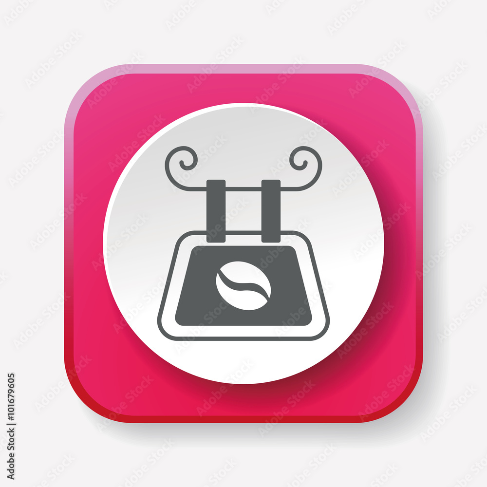 coffee shop sign icon coffee shop sign icon