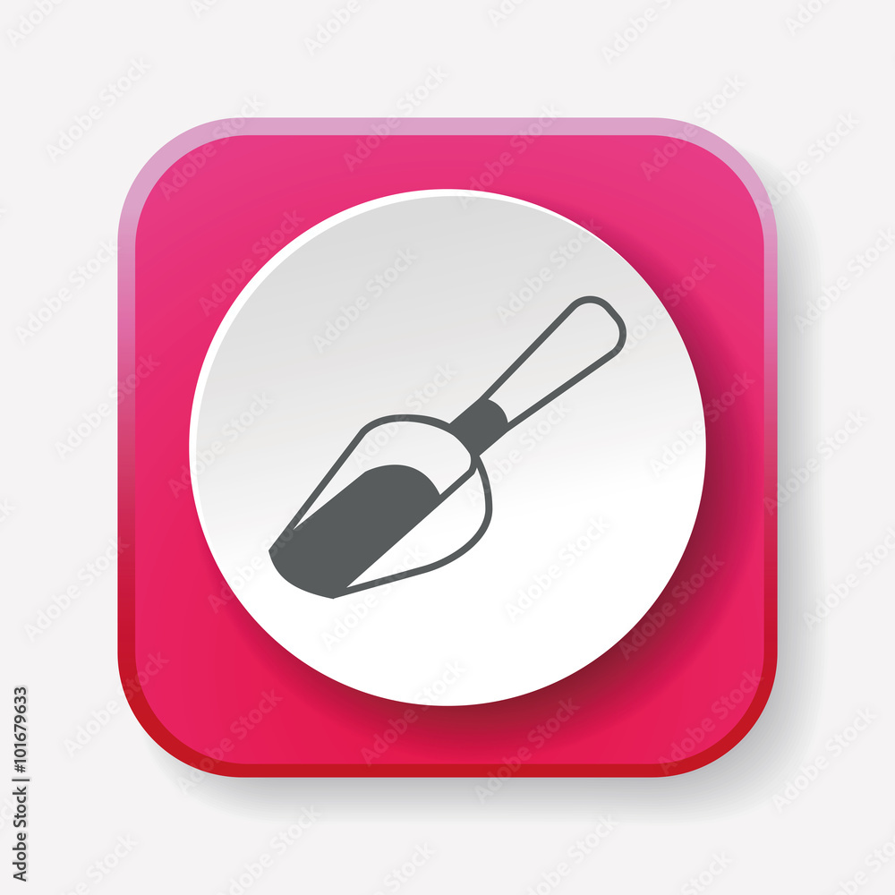 Coffee bean spoon icon Coffee bean spoon icon