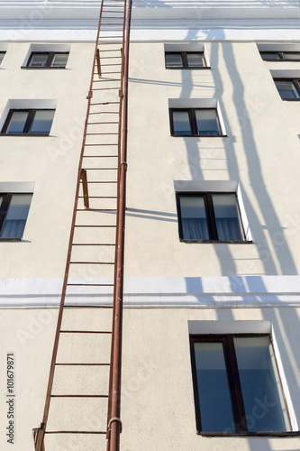 External Building Ladder in Sun