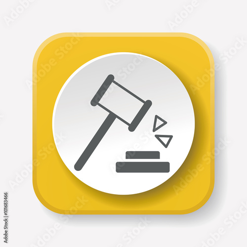 financial hammer icon