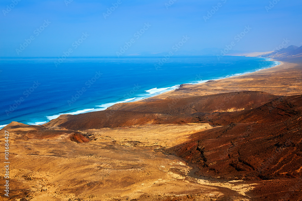 Jandia west beaches aerial of Fuerteventura