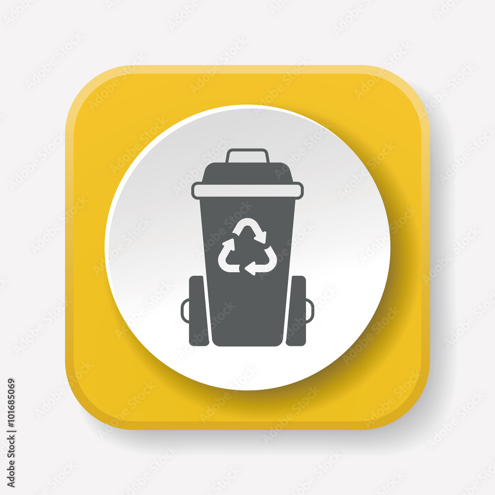 Environmental protection concept recycled garbage icon Environmental protection concept recycled garbage icon