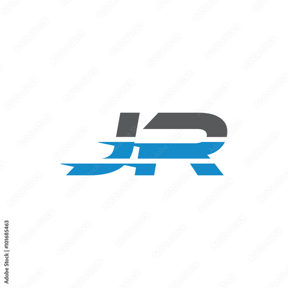 Simple Modern Dynamic Letter Initial Logo jr Simple Modern Dynamic Letter Initial Logo jr