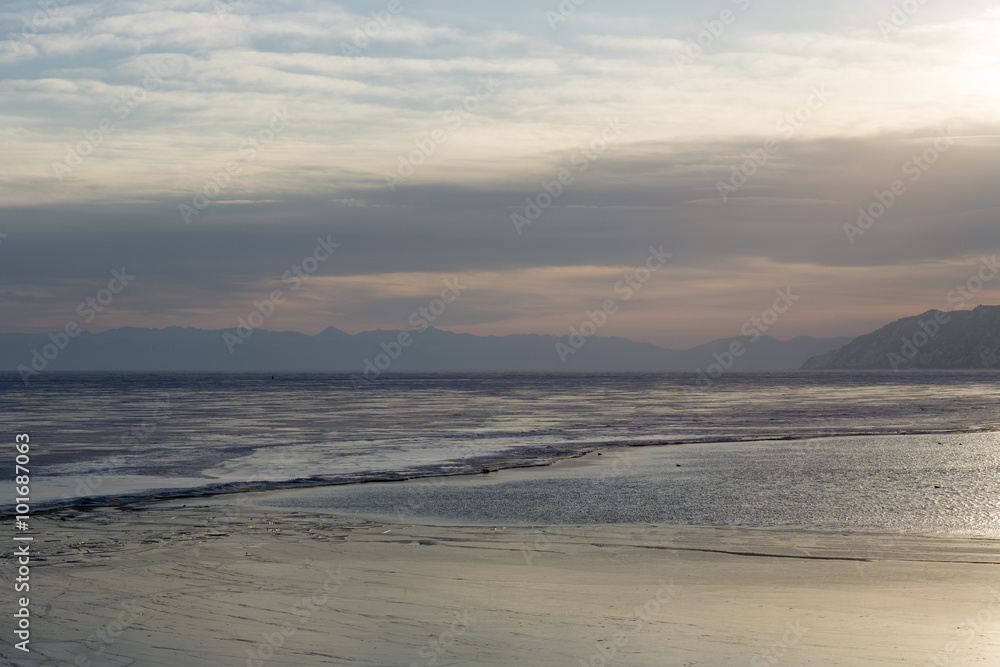 custom made wallpaper toronto digitalSunset on Lake Baikal