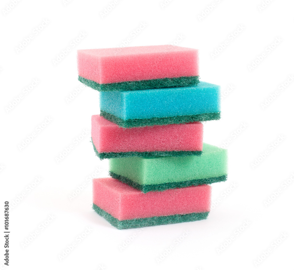 Sponge stack, isolated Sponge stack, isolated