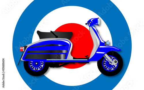 60s Scooter and UK Symbol
