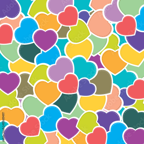 Heart pattern background. Colorful heart background. Vector Valentine's Day. Vector wedding Day. Heart of holiday.