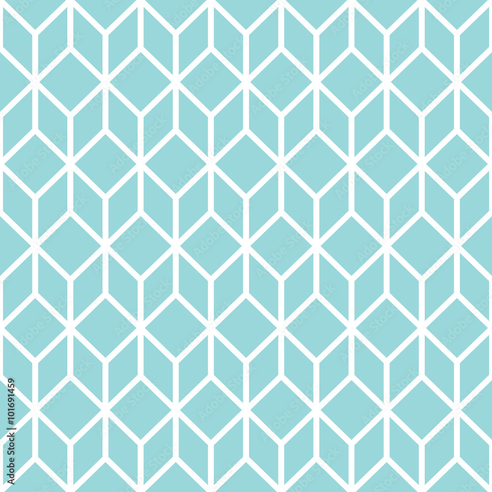 Blue stylized cube seamless pattern. Vector flat design. Blue stylized cube seamless pattern. Vector flat design.