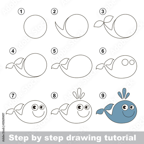 How to draw a Funny Whale