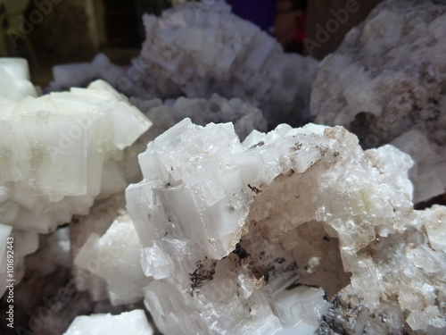 Photography detail of crystal of salt