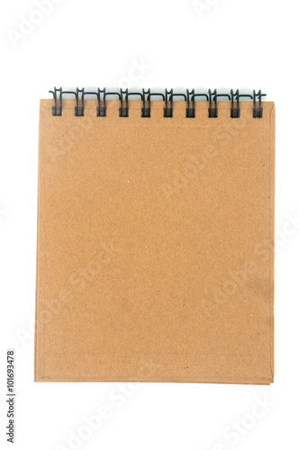Empty notepad (notbook) isolated on white