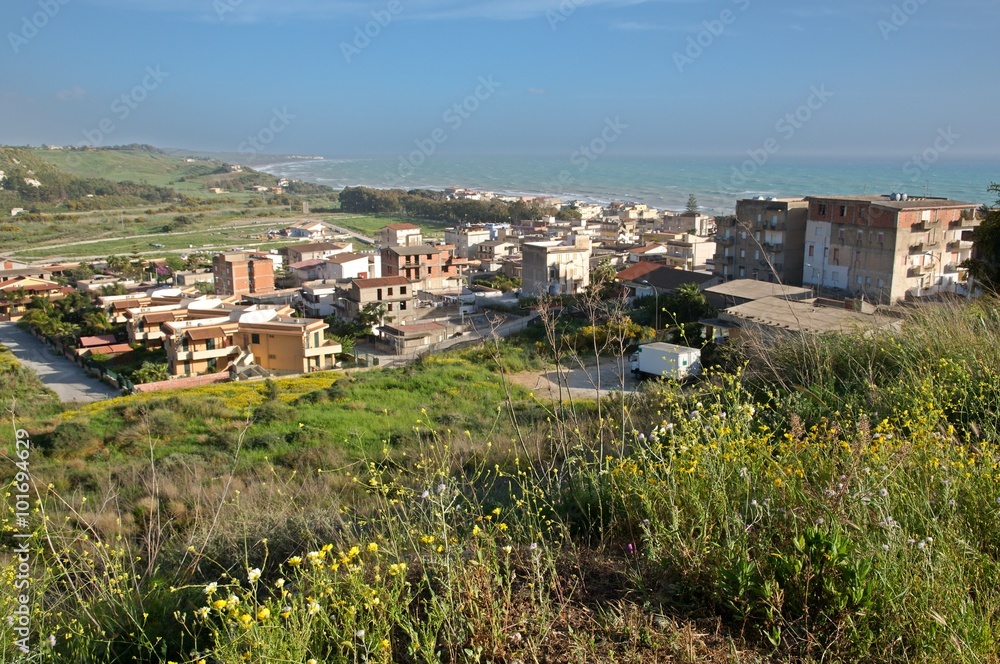 Village Secca Grande on the south-west coast  Sicily, Italy