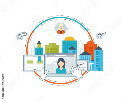 Online education and courses.  Teamwork, communication. Strategy business.