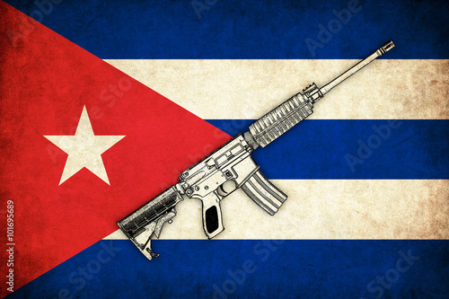 Cuba grunge flag illustration of country with text