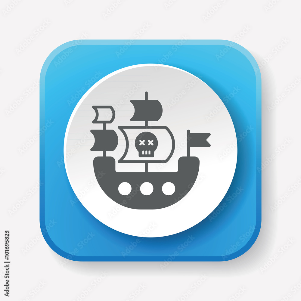 pirate ship icon pirate ship icon