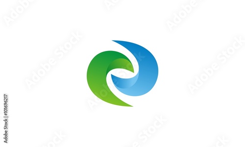  circle 3D abstract vector logo
