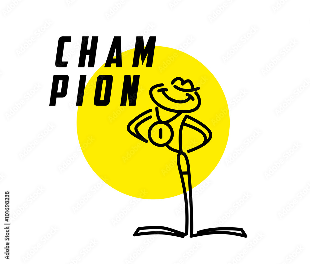 Naklejka premium Hand drawn frog character, sport illustration logo design.