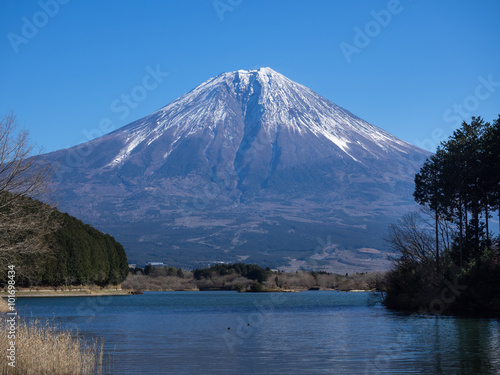 田貫湖と美しい富士山
