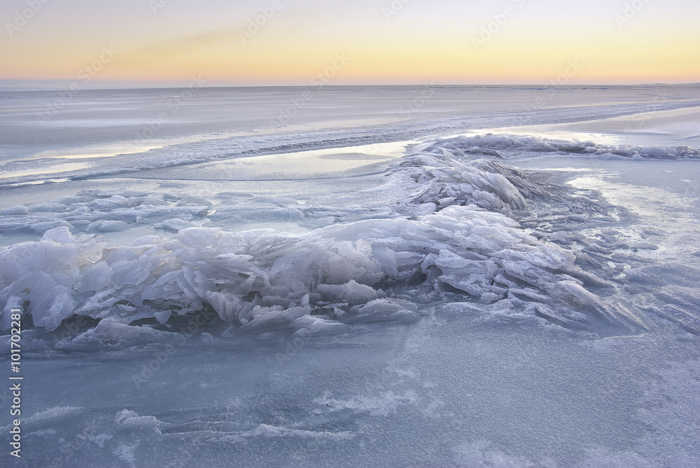 Winter ice landscape.