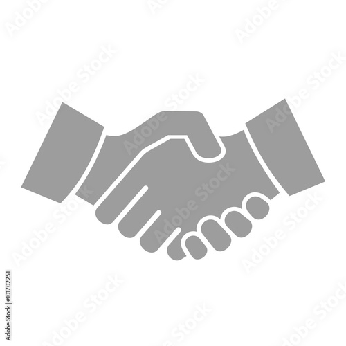 Handshake Icon on White Background. Vector