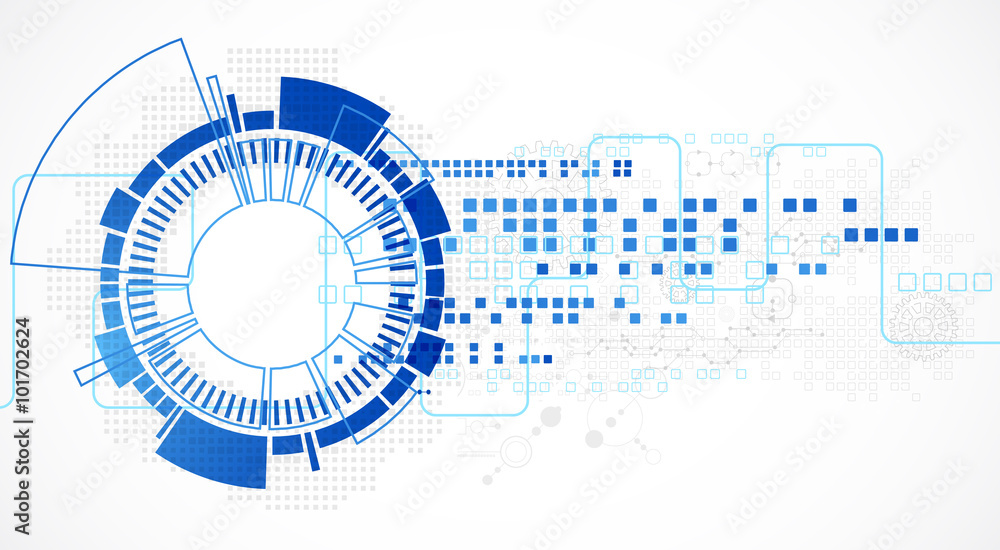 Abstract technological background with various technological ele Abstract technological background with various technological ele