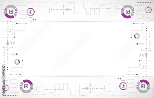 Abstract scientific technology background with various technolog
