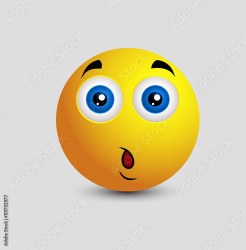 Surprised Expression Cartoon Smiley