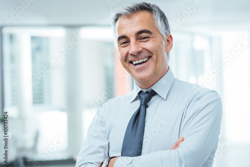 Successful businessman posing photo