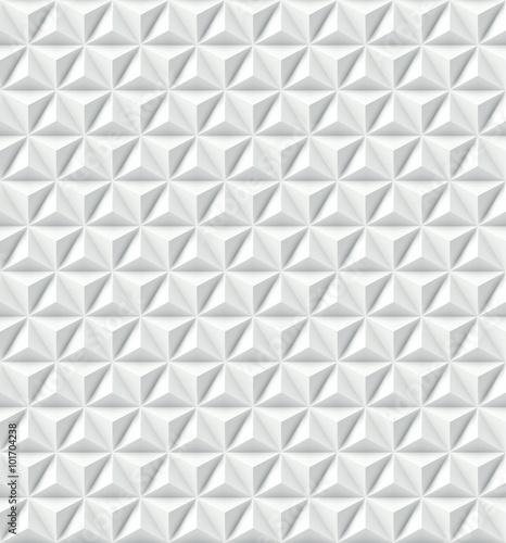Pyramids white pattern. Vector