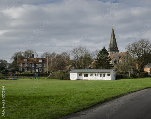 Cricket Pavillion on a Village Green photo