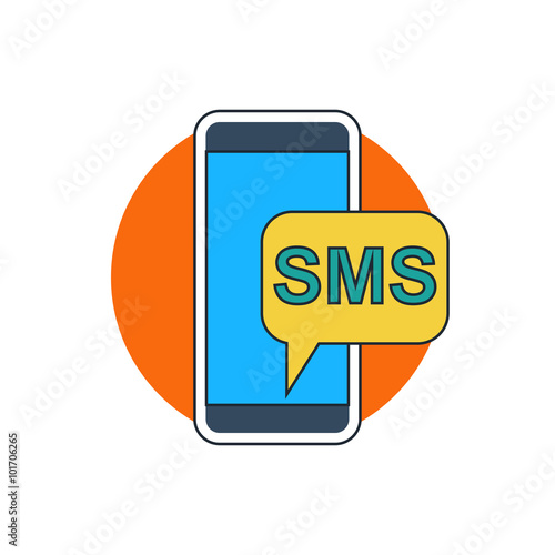 sms smartphone icon
