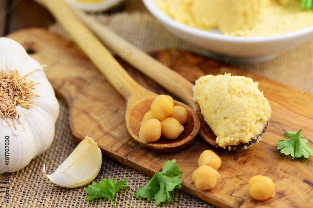 Fototapeta premium Kichererbsen ,Hummus