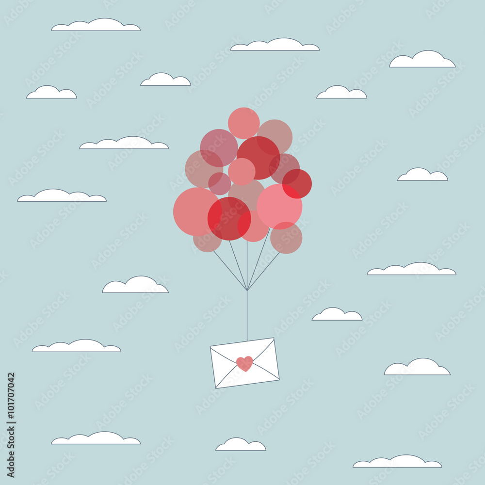 Fotografie Valentine's day card template