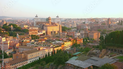 Wallpaper Mural Aerial Roman architecture and Castel Sant angelo fortress and bridge view in Rome, Italy. Torontodigital.ca
