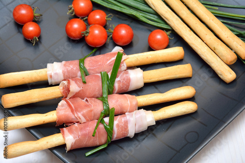 Grissini with parma ham