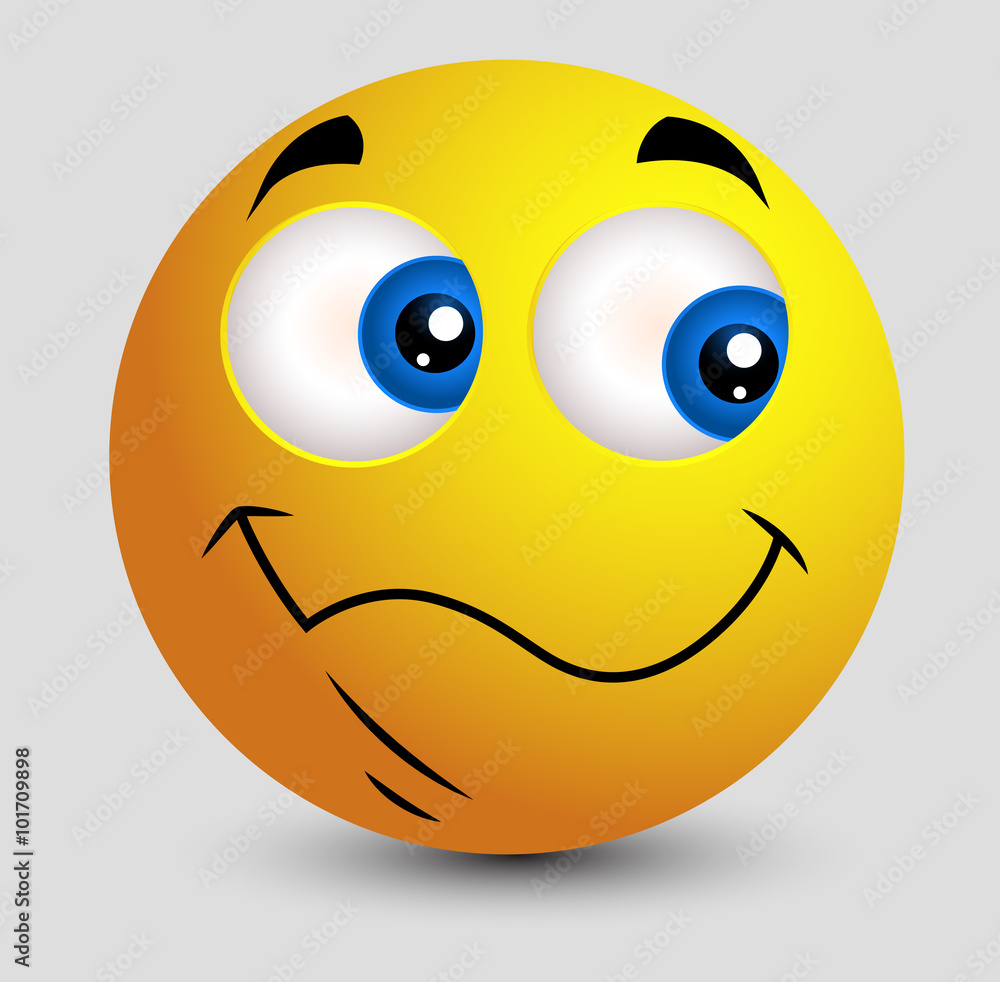 Cute Side Eyes Emoji Smiley Emoticon
