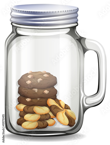Canvas Cookies in the glass jar