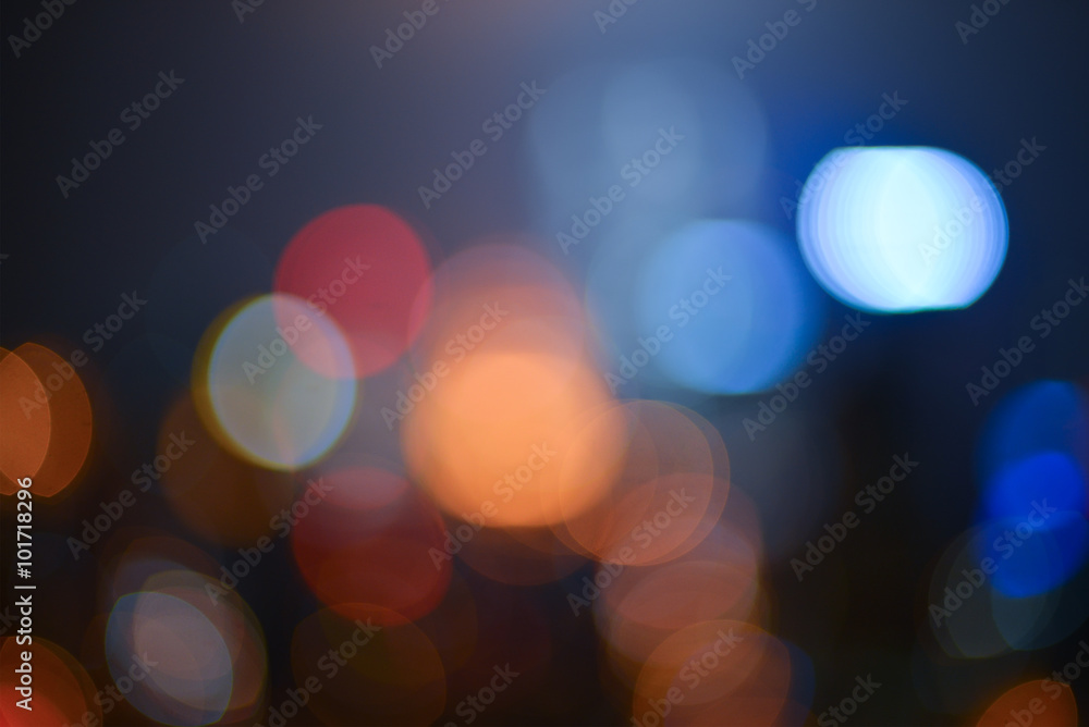 Blur image of Kuala Lumpur city with circle bokeh Blur image of Kuala Lumpur city with circle bokeh