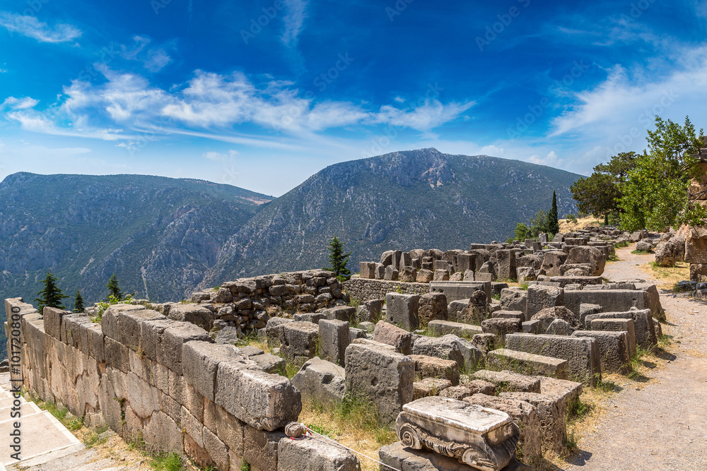Ancient ruins in Delphi
